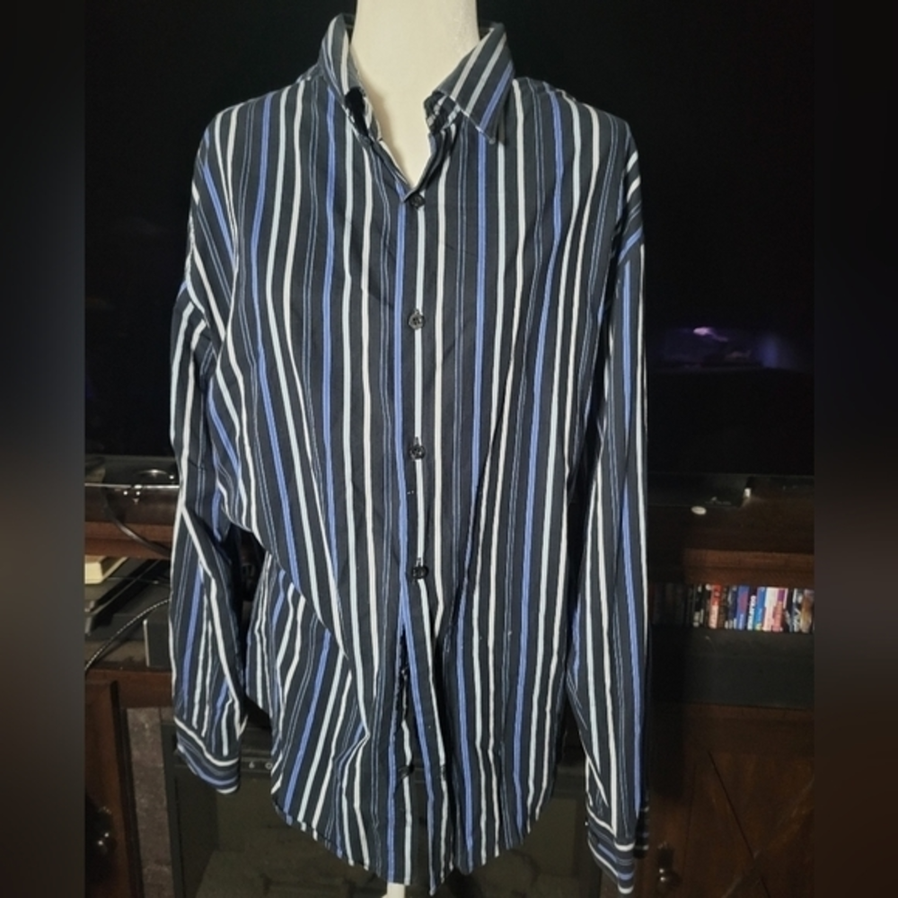 BKE size XL striped button down long sleeve dress shirt